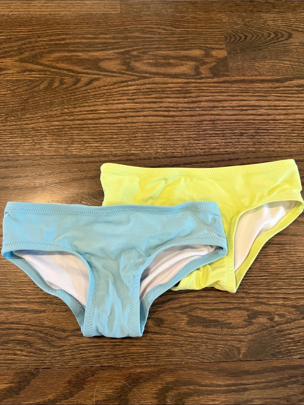 Primary .com Set of Two Bikini Bottoms in Light Blue and Neon Yellow